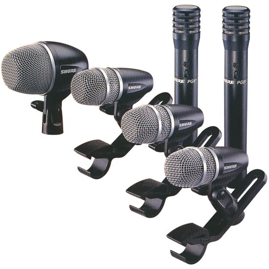 Shure 6 piece drum kit microphones